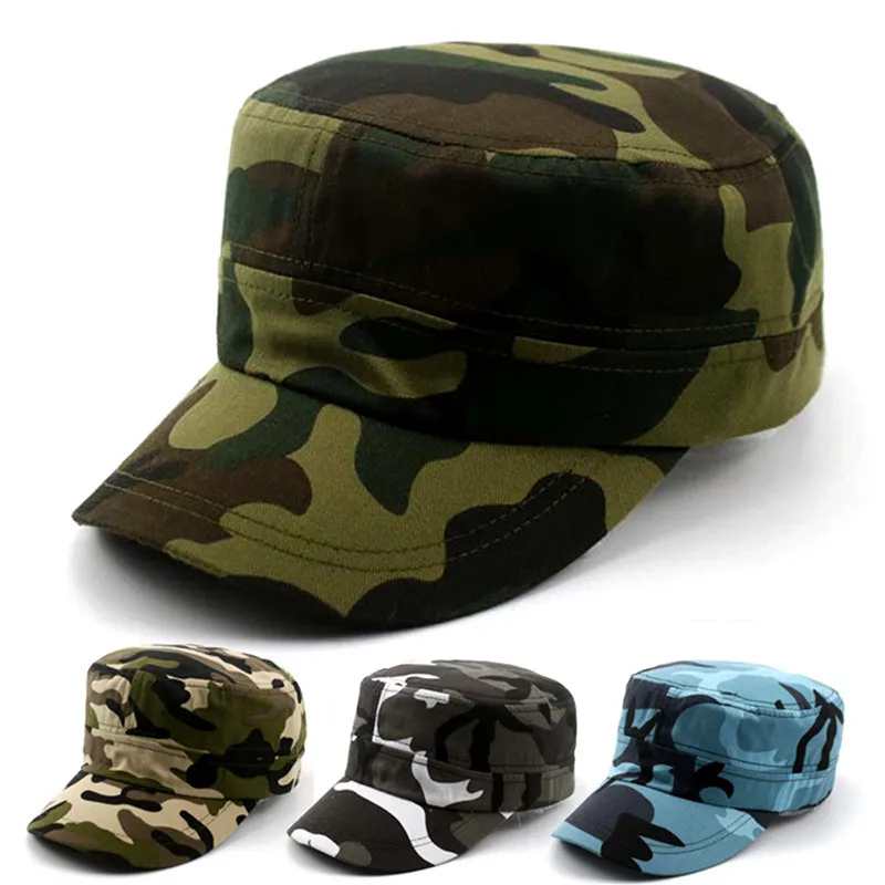 Summer Fashion Men Baseball Caps Tactical Army Camouflage Flat Cap Hats Women Men's Outdoor Visor Military Training Camo