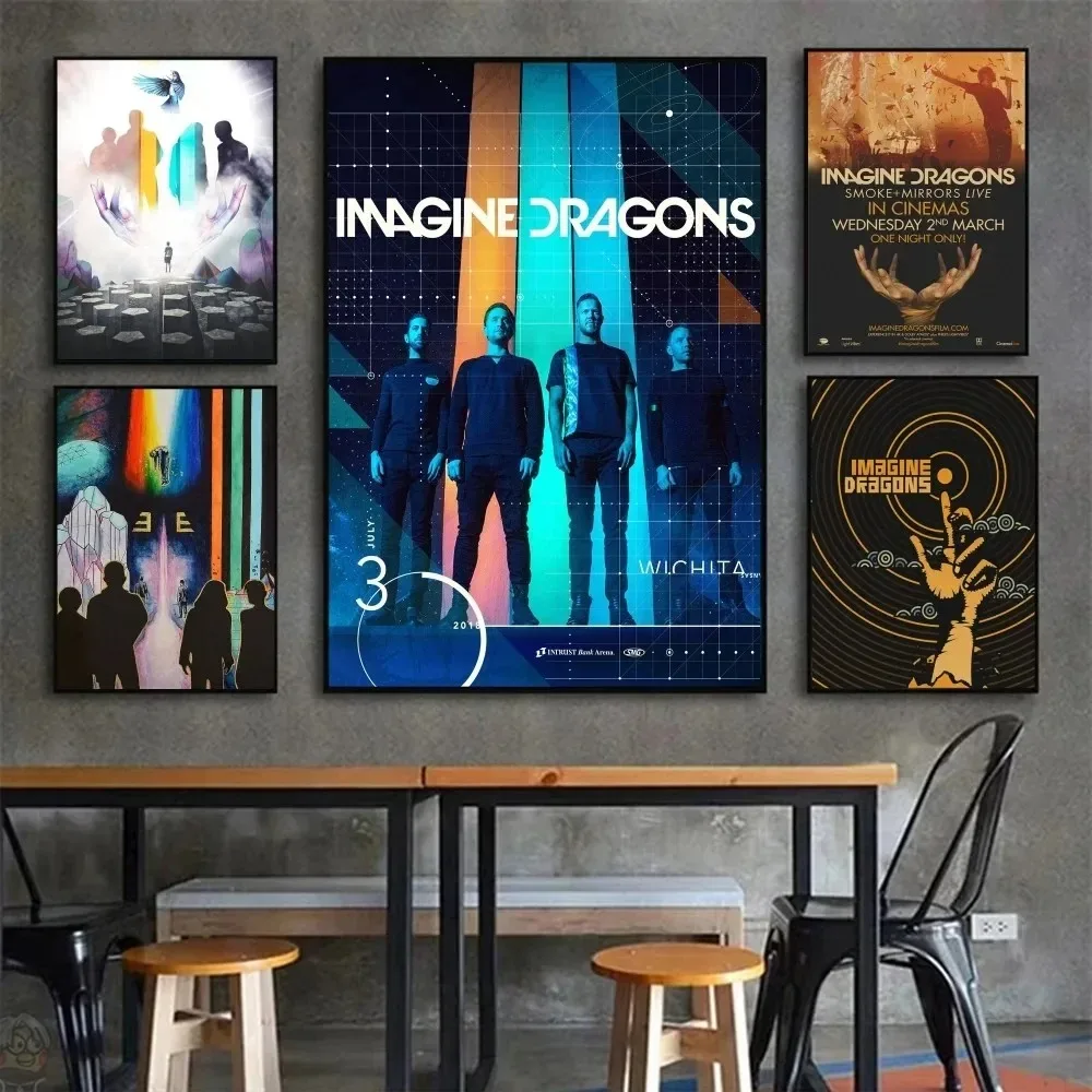 Imagine Dragons Poster Paper Print Home Bedroom Entrance Bar Cafe Art Painting Decoration