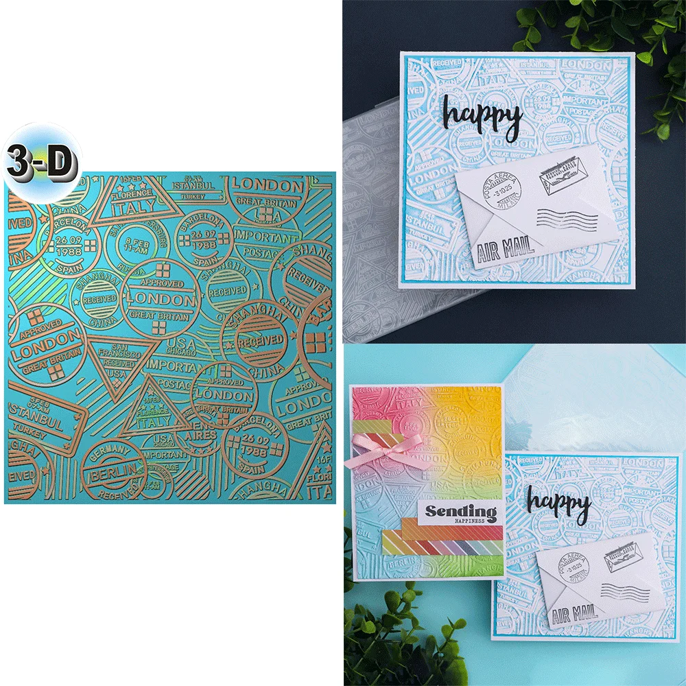 

Папка с 3D-тиснением почтовых знаков для изготовления карт и скрапбукинга — прочный пластик, легкое тиснение — идеальное предложение 2023 года.