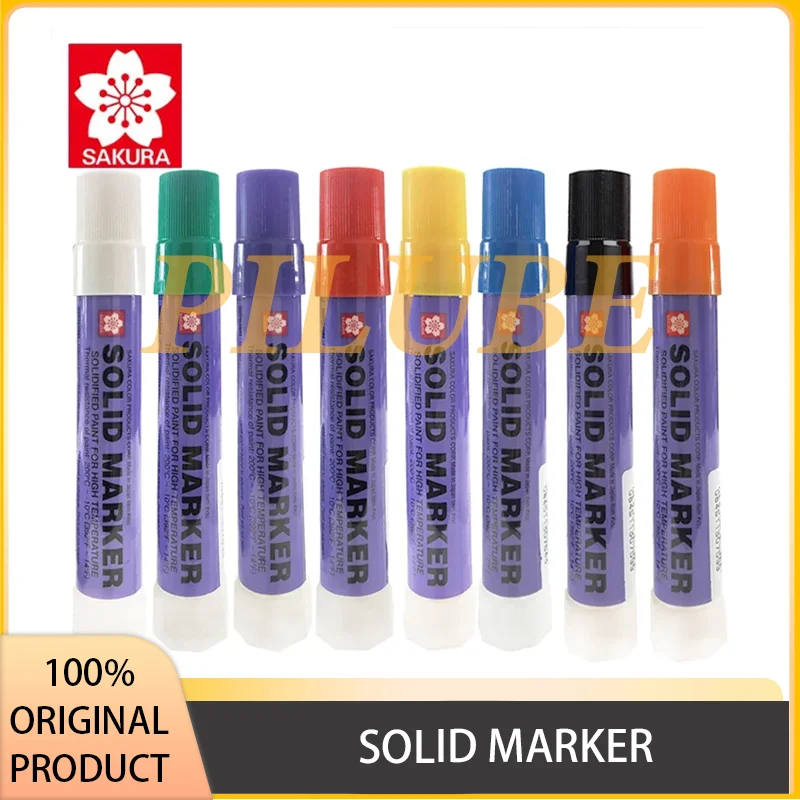 Sakura-rotulador Industrial sólido XSC, 8 Uds., seco, puede escribir en acero, superficie de aceite y agua, bolígrafo multifunción, producto Original