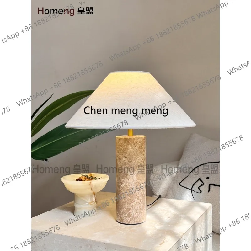 

Дизайнерская настольная лампа в средневековом стиле из мрамора для гостиной, спальни, прикроватная декоративная лампа для стола.