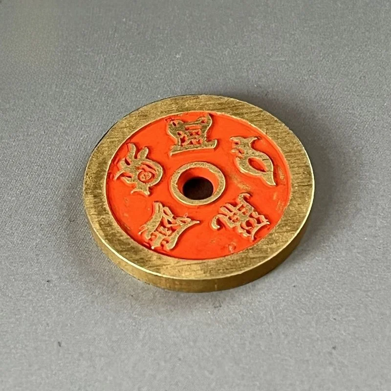 high-end-copper-coin-carving-crt-ten-ades-heaven-scripture-five-mountains-true-ape-picture-crosswise-admonition-ornament
