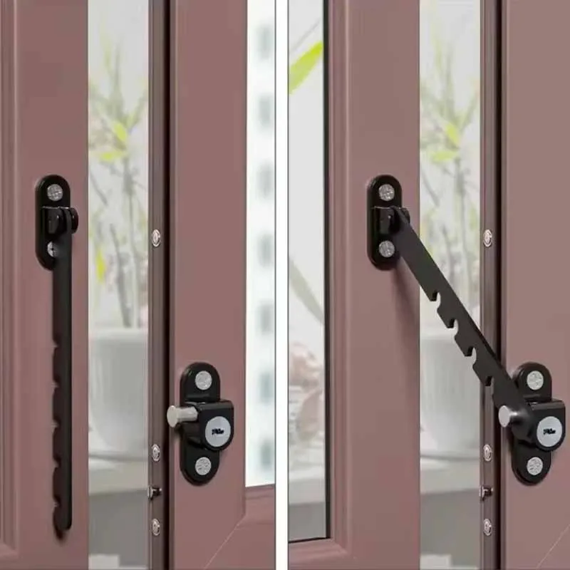 

Multifunctional Inner Window Limiter Latch Position Stopper Baby Safety Protection Door Windows Sash Lock Children Window Lock