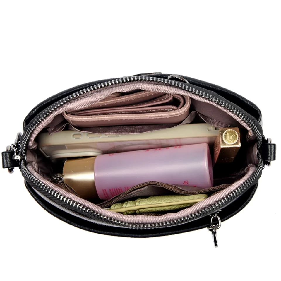 Genuine Brand Soft Pu Leather Crossbody Bags for Women Luxury Female Casual Small Shoulder Bag Multi-pocket Phone Purse Sac New