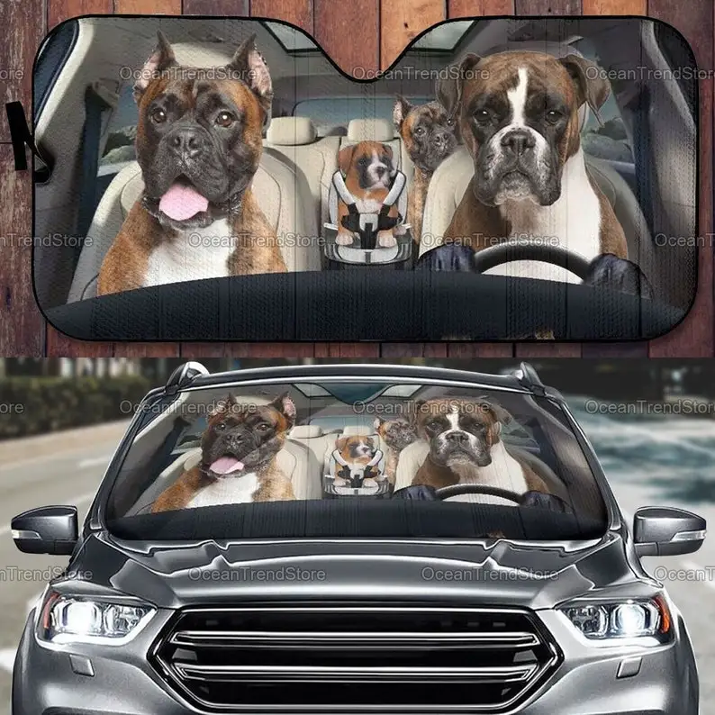 

Boxer Car Sun Shade, Funny Boxer Sunshade, Boxer Car Accessory, Boxer Car Windshield Shade, Car Seat Protector, Car Decoration L