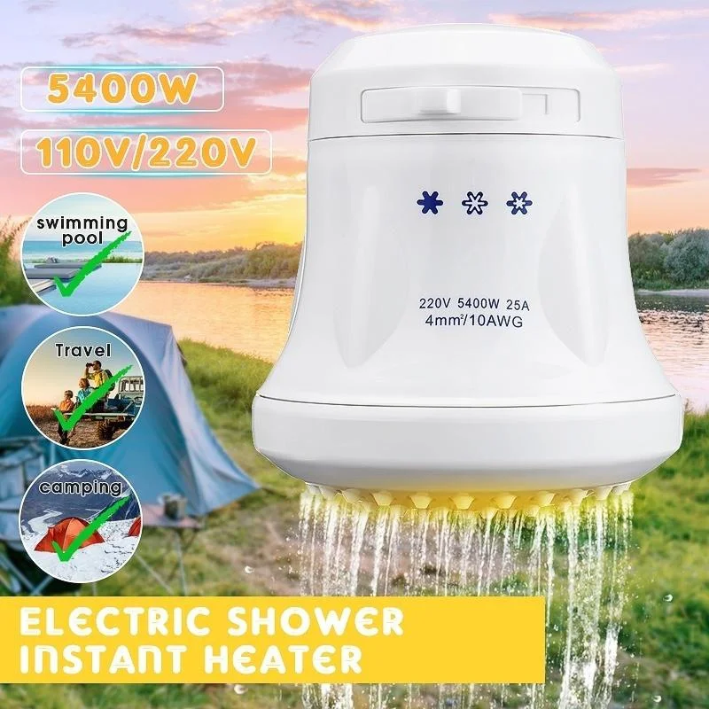 

Контроллер температуры для кемпинга, путешествий, бассейна, зимние принадлежности, мини-электрический мгновенный водонагреватель, насадка для душа, кронштейн для шланга