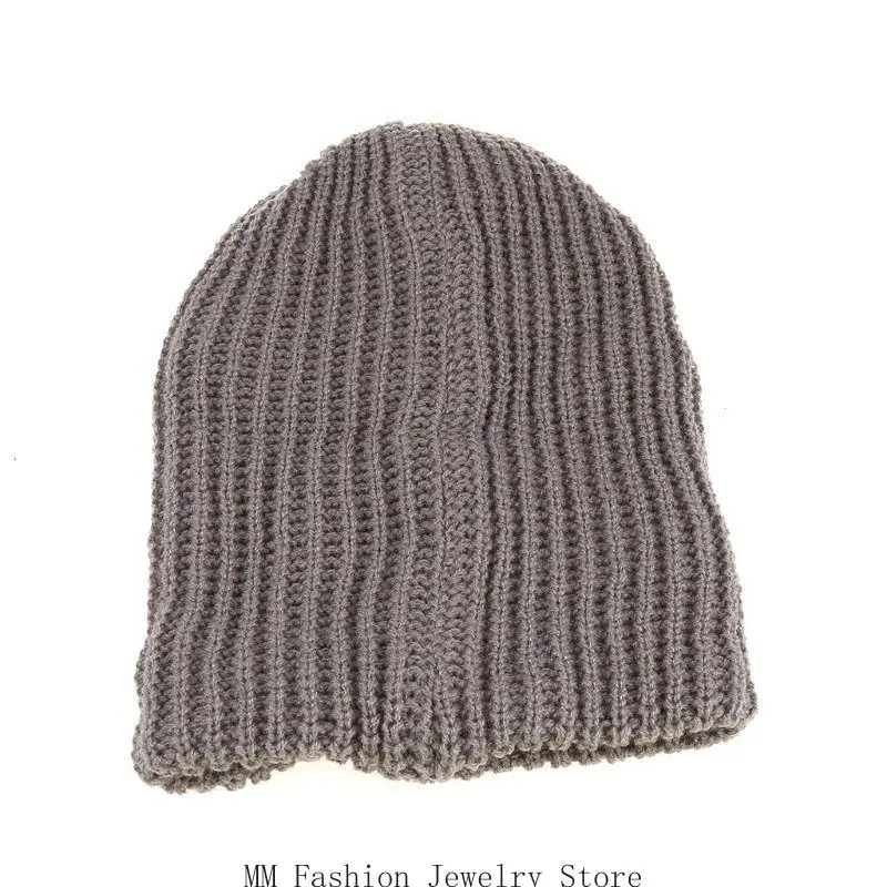 D0UB Berretto da sci oversize caldo invernale lavorato a maglia da uomo e donna unisex