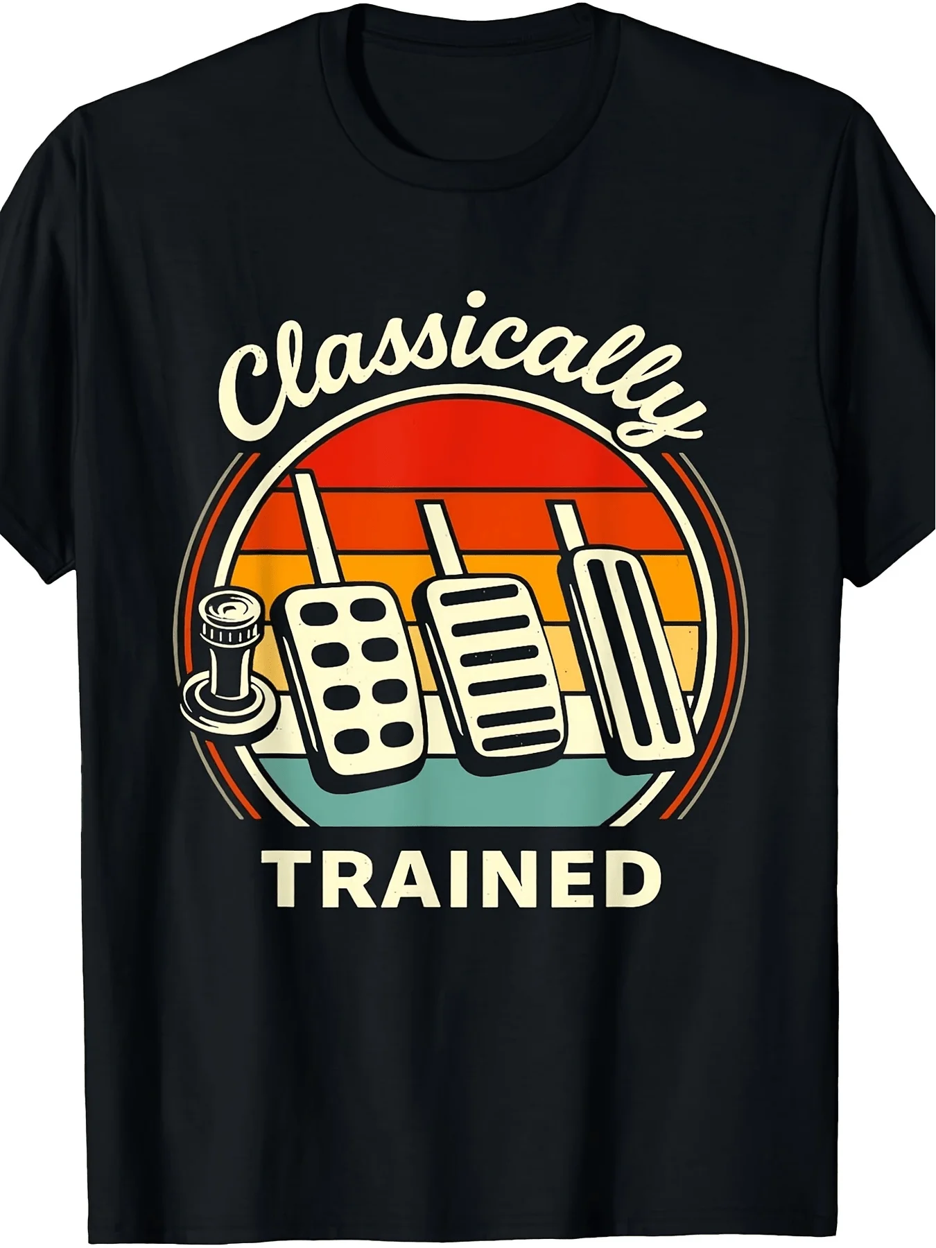 Vintage Classically Trained Dimmer Manual Car Pedals Driving T-Shirt