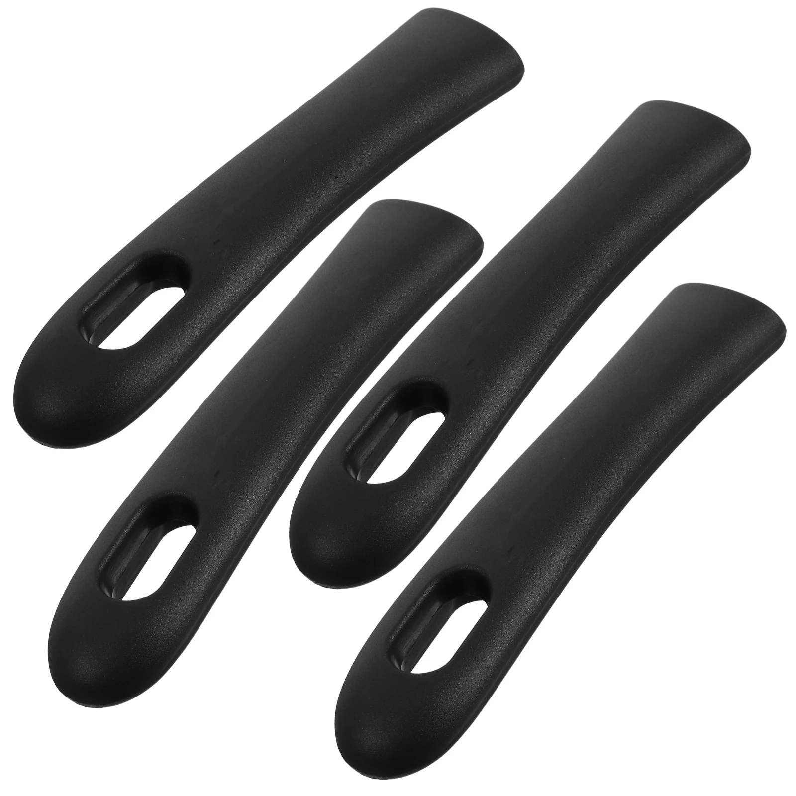 

4pcs Anti-scald Handles Heat Resistant Frying Pan Replacement Nonslip Black Cookware Parts Saucepan Grip