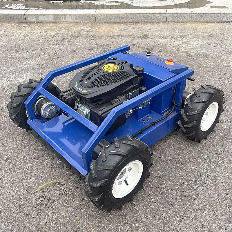 Customized CE EPA Approved All Terrain Grass Cutting Machine Agriculture Rubber Tracks Remote Control Robot Lawn Mower
