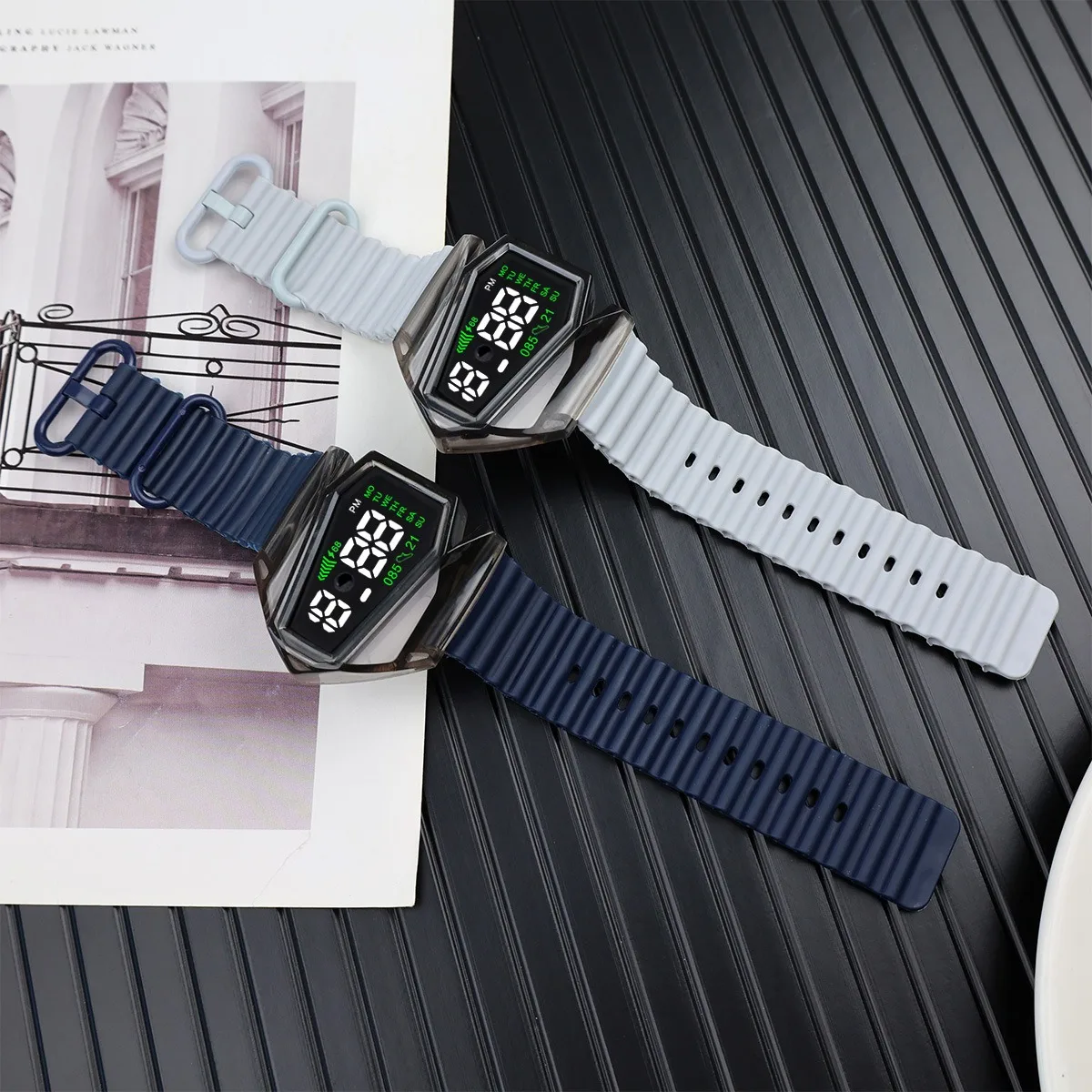 Multi-function Aircraft Watch Touch Screen Digital Kids Watches Students Boys and Girls LED Sports Electronic Watch Clock Gifts