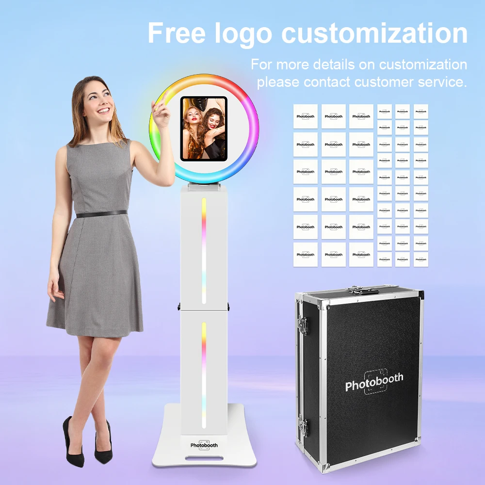 Free logo customization Photo Booth Machine for iPad and Surface Pro Pad Photobooth Machine Selfie for Weddings & Parties Booth
