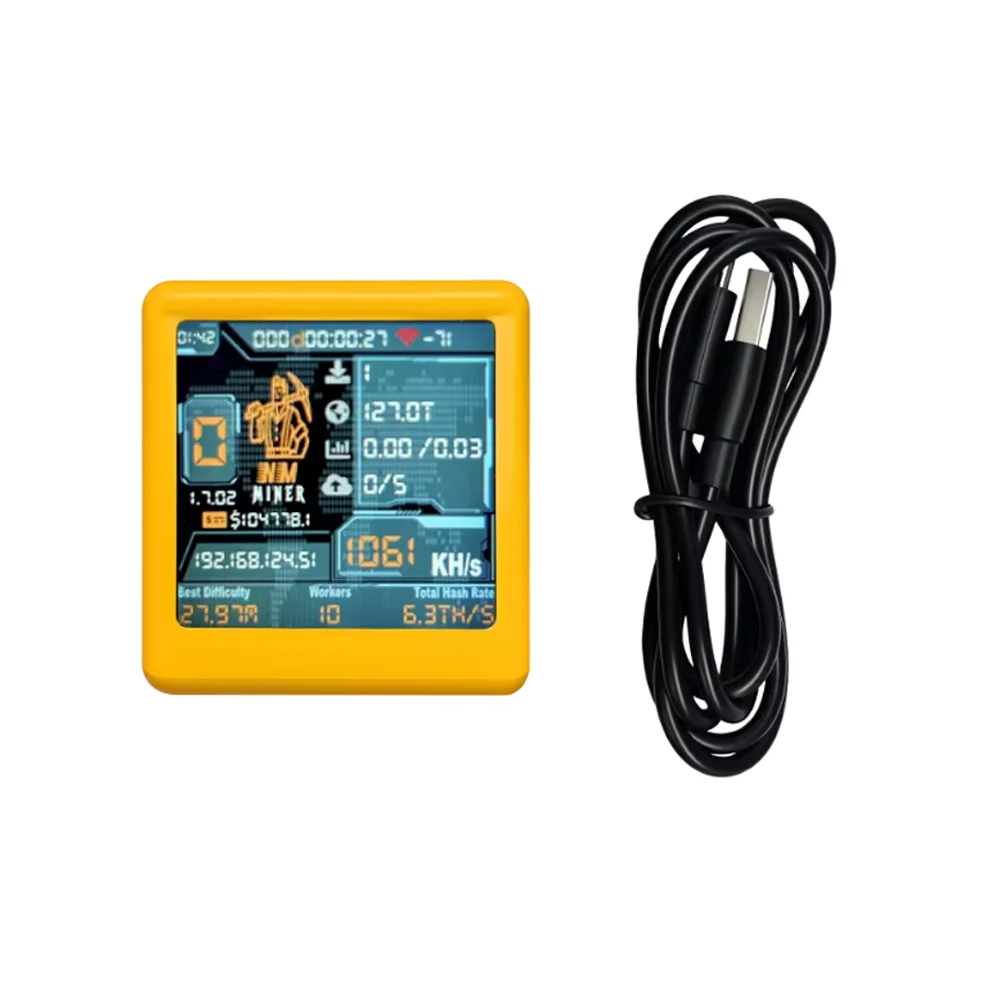 Nerdminer Smart TV-154 ESP32 TFT Bitcoin Solo Lottery Miner Hashrate Reach 1060 KH/s 2000% Win Boost Lower Power Desktop Clock