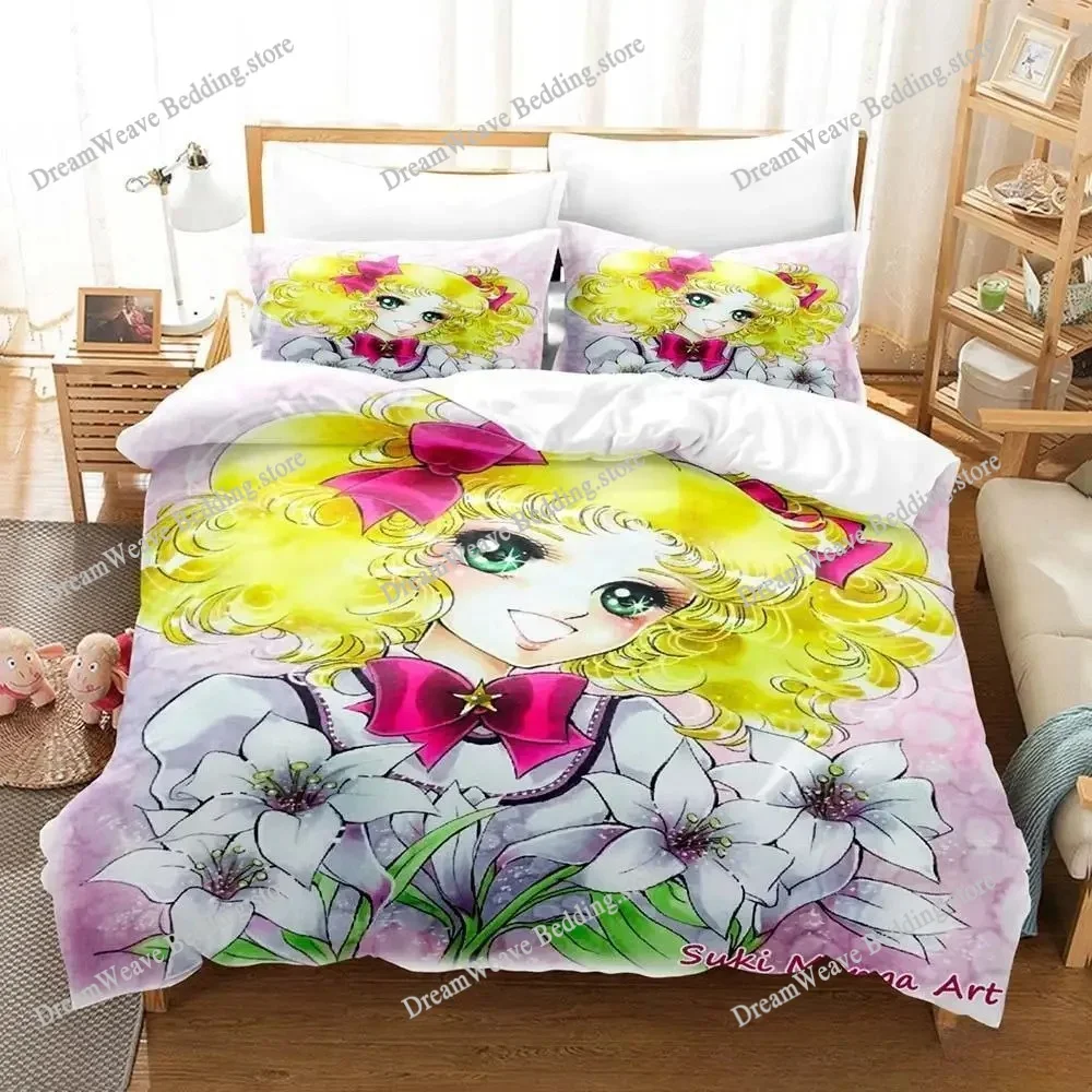 

3D Printed Anime Candy Candy Bedding Set Boys Girls Twin Queen Size Duvet Cover Pillowcase Bed Kids Adult Home Textileextile9639