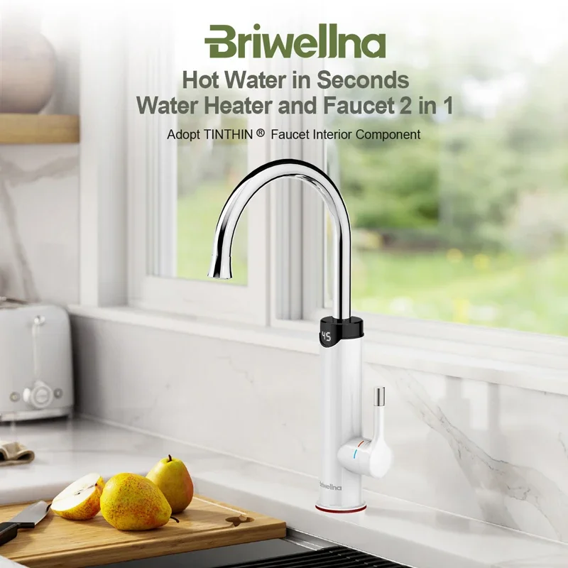 Water Heater Flowing Kitchen Faucet 2 in 1 Tankless Water Heating Tap Mini Heater Heater   Geyser