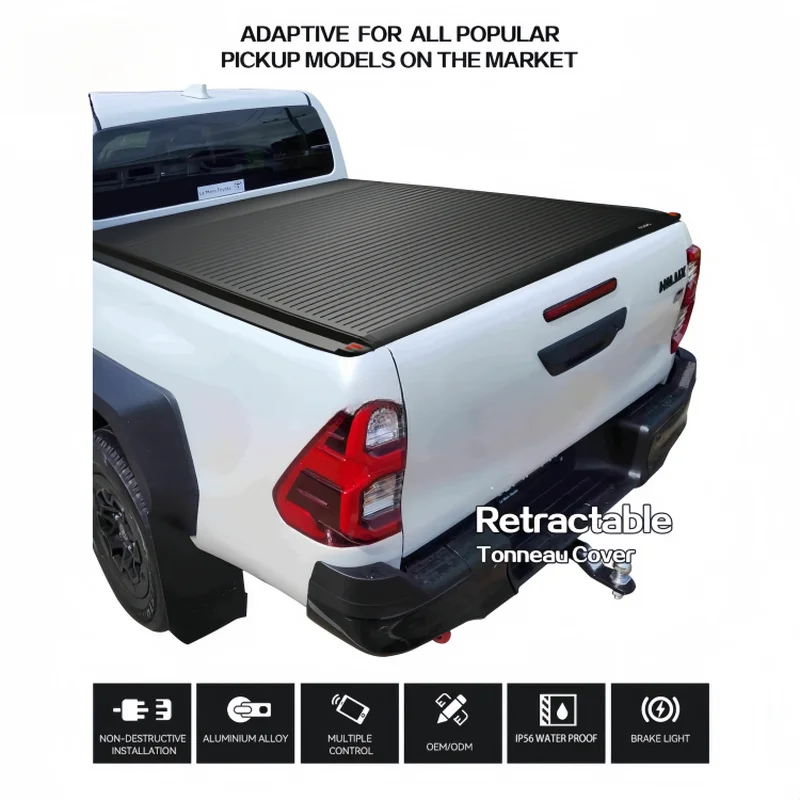 Auto Parts Retractable Tail Box Tray Bed Tonneau Cover For Cannon Alpha PHEV Ute