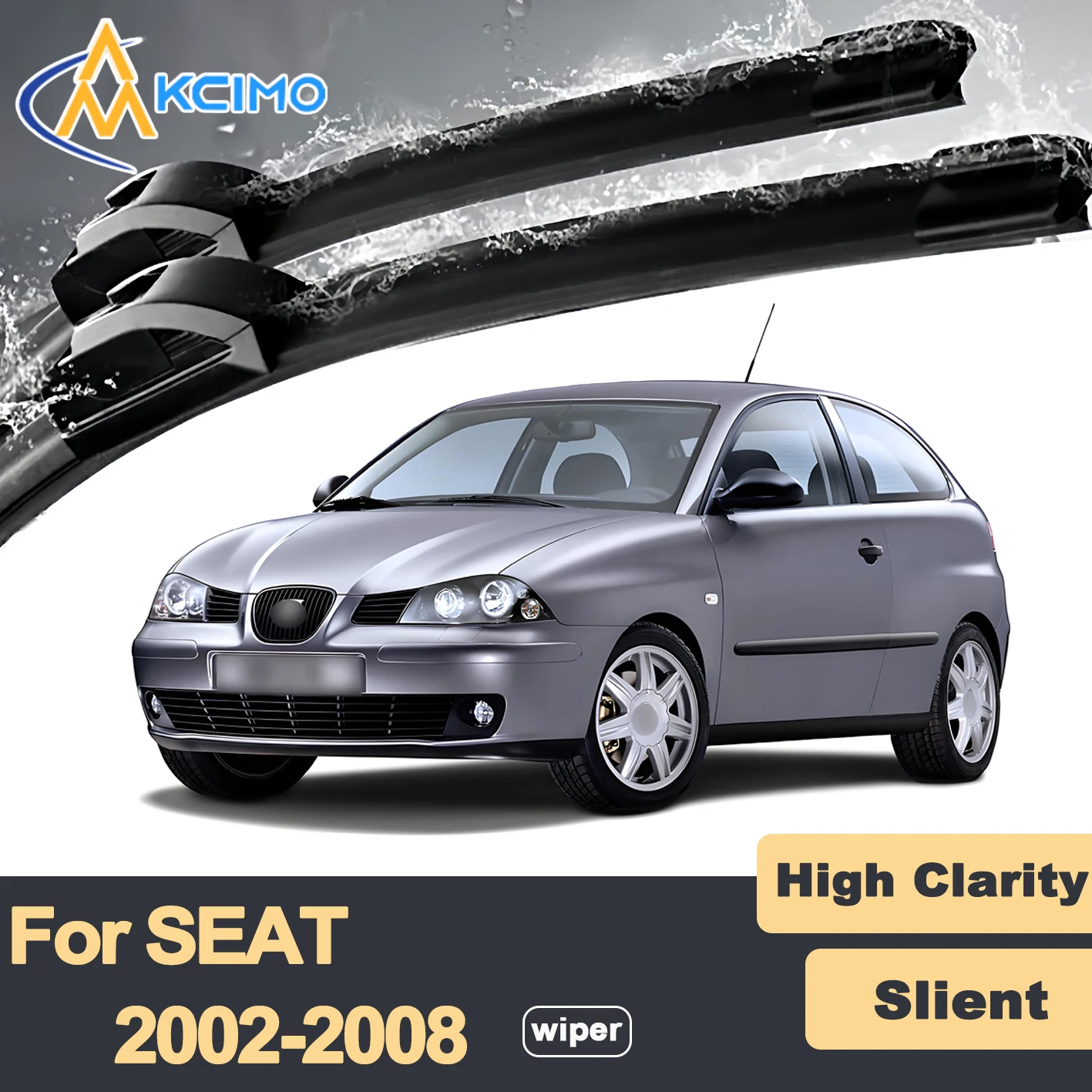 

Premium Rubber Durable Silent Windshield Wiper Blades 2pcs for SEAT Ibiza 6L 2002-2008 Front Wiper Blades Set
