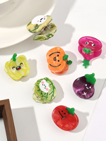 Acetate vegetable small hairpins eggplant pepper hair ornaments ins sense of quality cute hairpin y2k dopamine clip