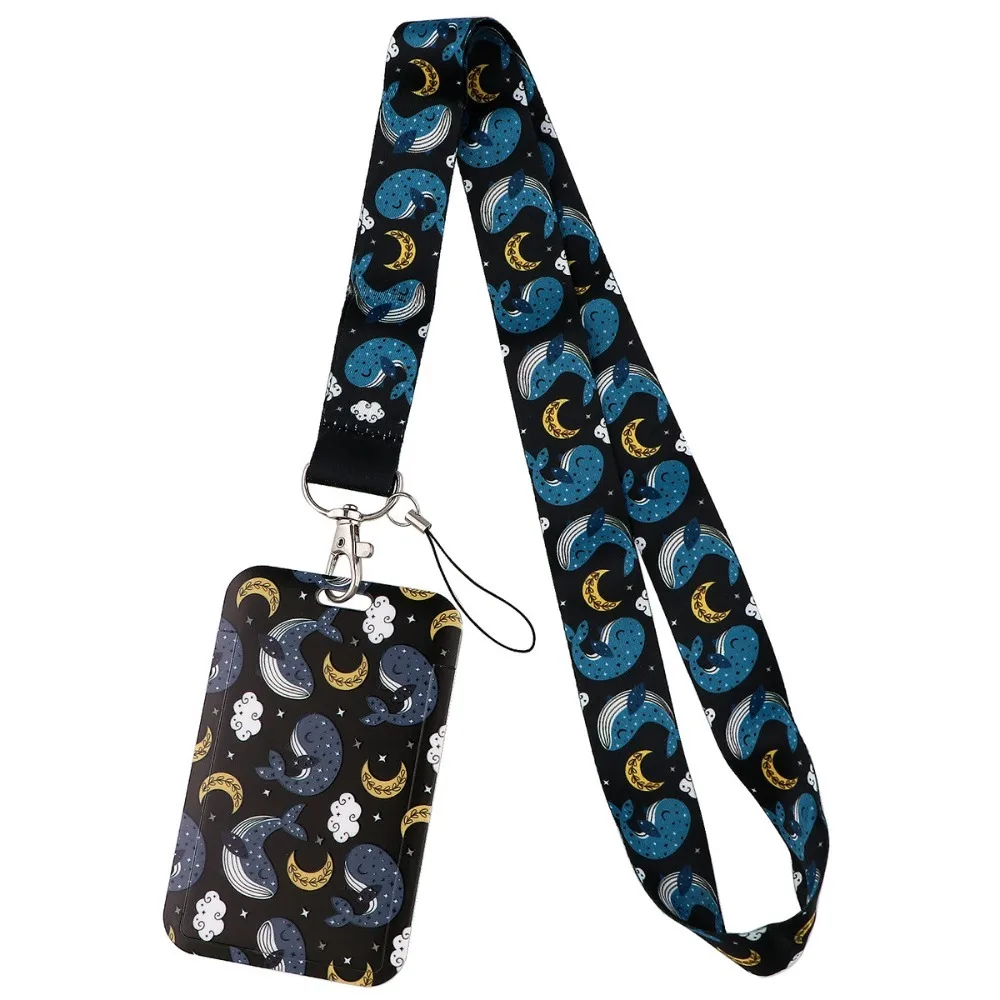 New With Lanyard ID Card Holder Shark Whale Credit Card Holders Nurse Strap Business Card Holder