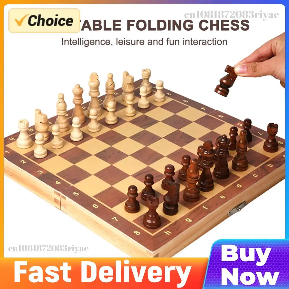 29x29cm Large Chessboard Developing Strategic Thinking Chess Wooden Set Best Gifts Wood Board Game No Toxic for Kids Adults