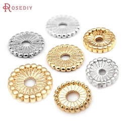 7MM 9.5MM 13MM 18K Gold Color Brass Spacer Beads High Quality Diy Jewelry Making Necklace Earrings Accessories for Women