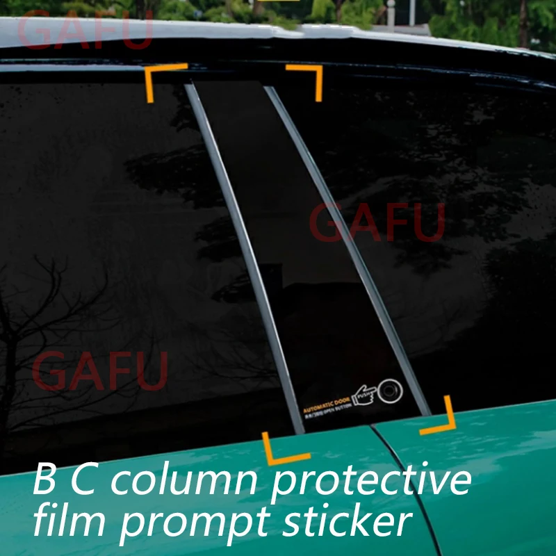 For ZEEKR X 2023 Car B Pillar C Pillar TPU Transparent Film Middle Column Decorative Paste Car Modified Protective Accessories