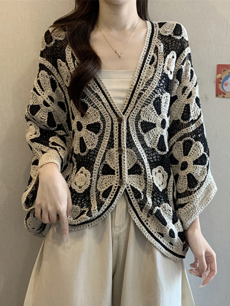 

Versatile Long Sve V-Ne Batwing Sve Jaet Women's Autumn Winter Loose Slimming Outerwear Top French Sle Casual Wear