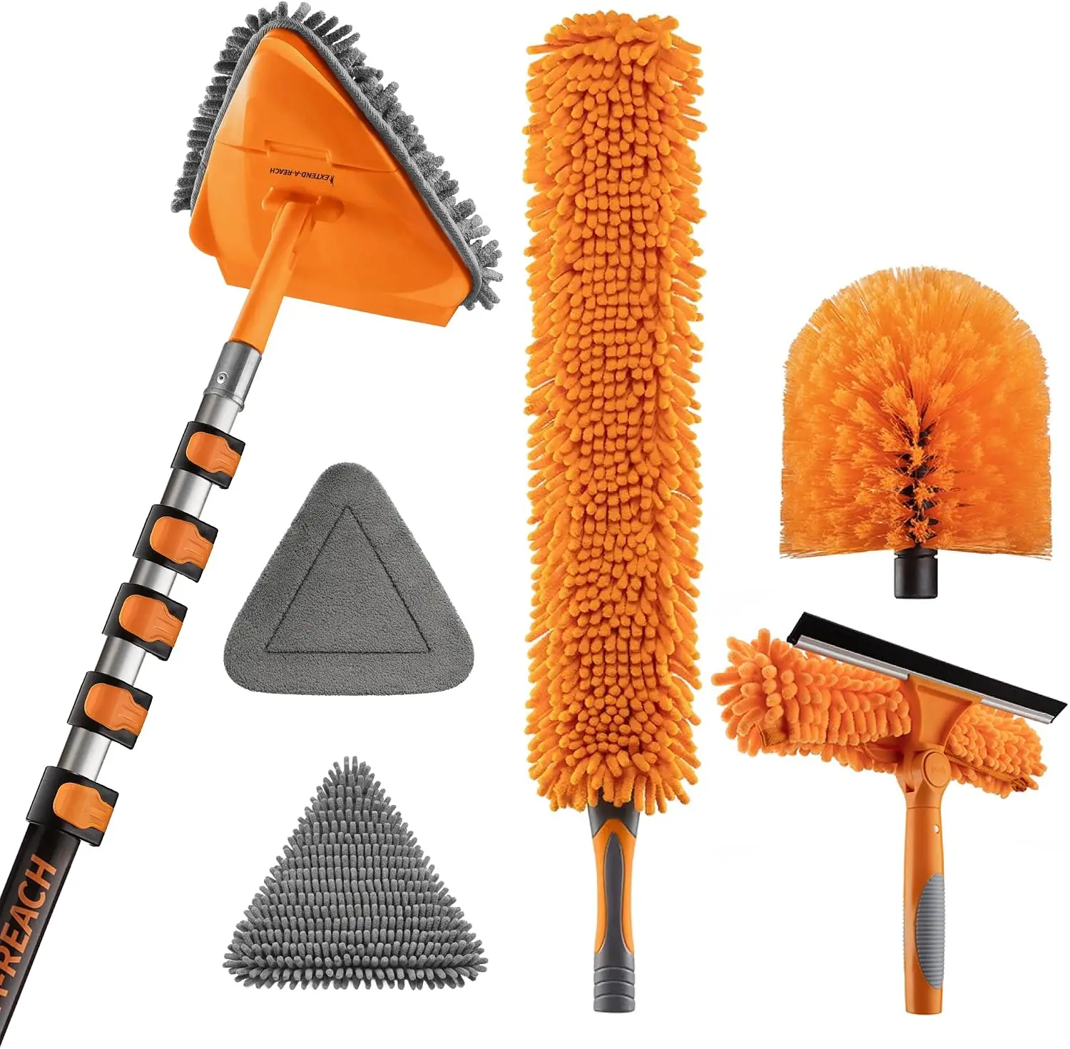 30 Foot High Reach Duster Kit with 5-24 ft Extension Pole for High Ceiling