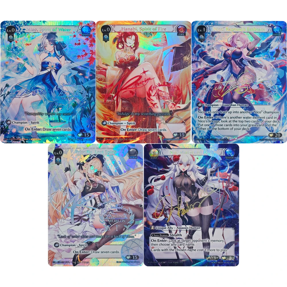 

Anime Collection Card Grand Achieve Priscilla Lost Spirit Ascent Worlds 1St Card Textured Refractive Color Flash Card Gift Toy