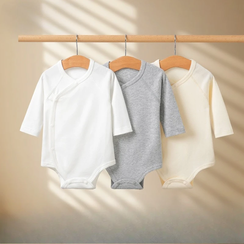 

Newborn Clothes, Baby Long Sleeves, Boneless Triangle Jumpsuits, Short Sleeves, Butt Wraps, Baby Cotton Crawling Clothes
