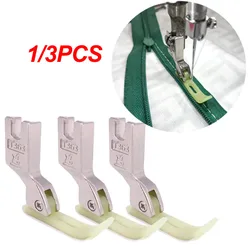 1/3 PCS T363 Plastic 0.3cm Zipper Presser Foot For Industrial Single Needle Lockstitch Sewing Machine Accessories Spare Parts