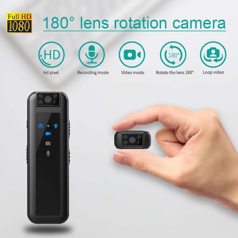 1080P high-definition night vision mini DV camera, invisible motion camera, portable outdoor video law enforcement recorder