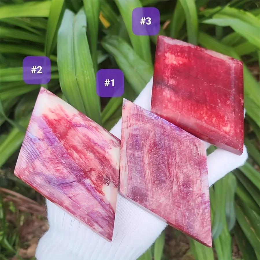 1pc Glam Style Red Moonstone Rhombus Crystal - Unique Home Decor, Ideal Gift for Crystal Lovers, Perfect for Christmas