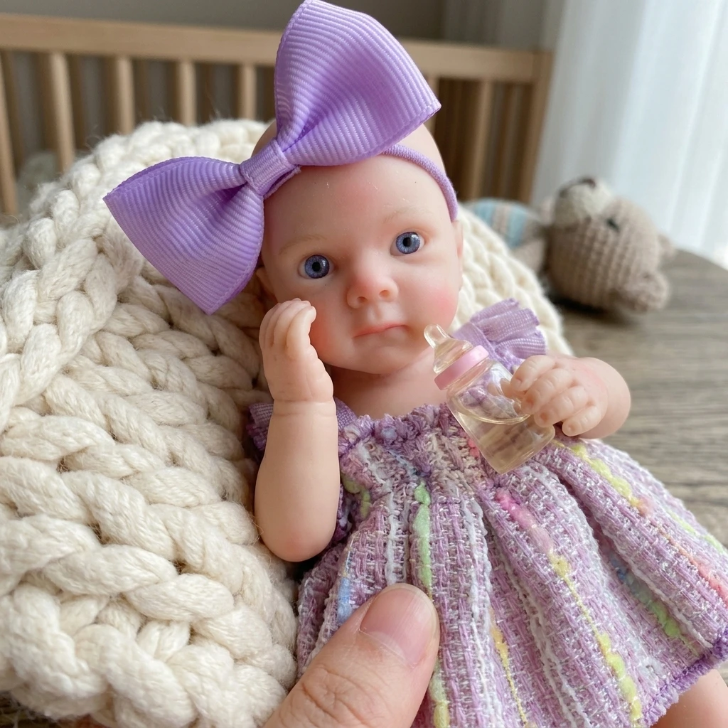 6 Inch Bettie Silicone Reborn Baby Doll Handmade Cute Mini Newborn Doll anatomically accurate