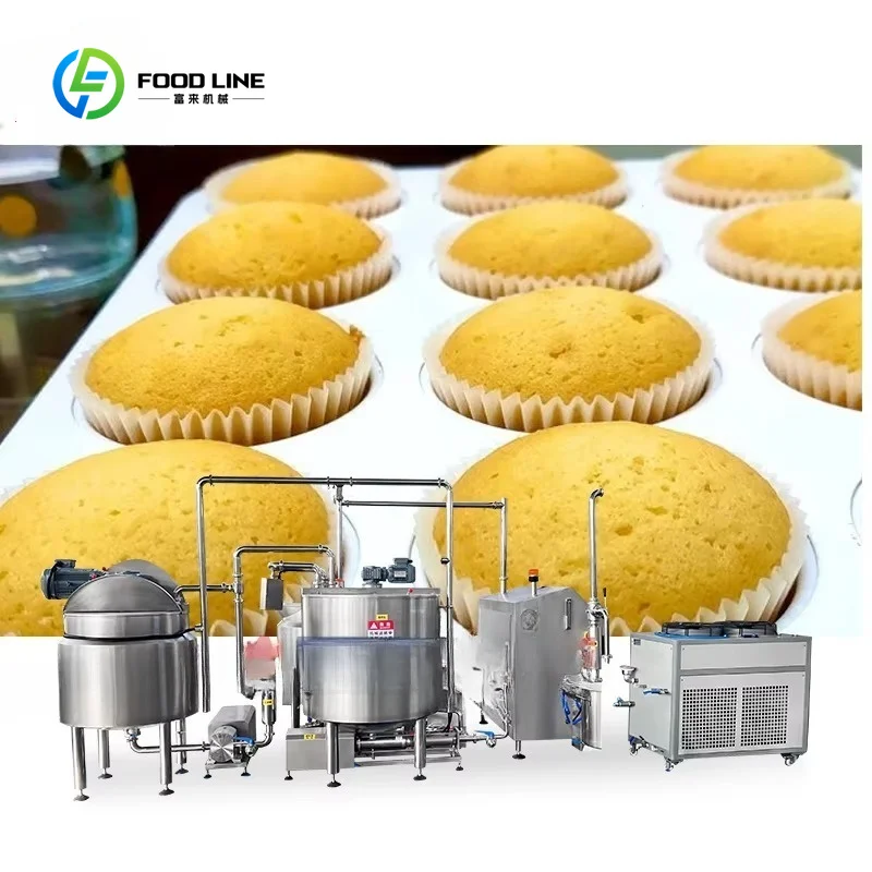 Fat Test Automatic Cream Filling Jam Panda Cake Production Line