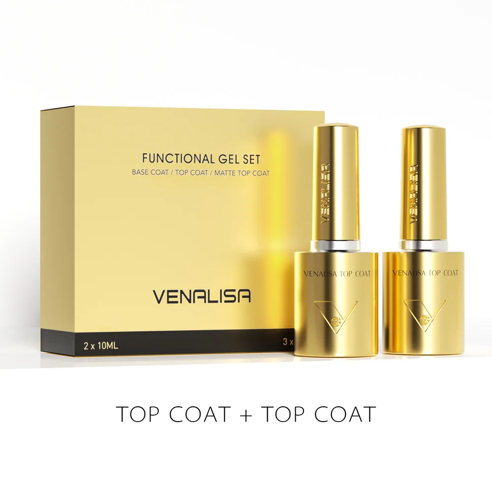 1/2/3pcs Venalisa 10ml Diamond Ultra Glossy Nowipe Top Coat EU Standard TPO FREE Soak Off UV LED Gel Nail Polish Nail Manicure