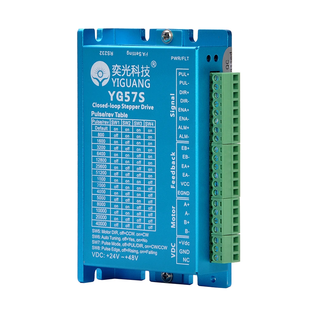 Hybrid Servo Motor Driver YG57S DC 24V-48V 7A Closed Loop Controller Pulse Direction Control 42/57/60 Series Motors C.E