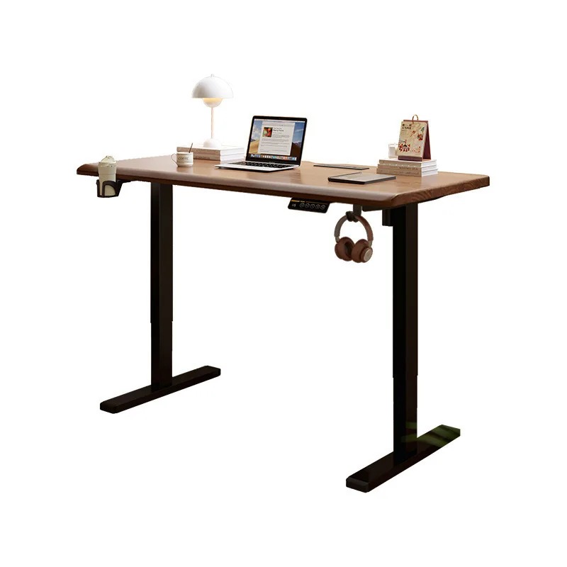 #Multiple Sizes Single Motor Solid Wood Electric Lifting Desk for Home Office Computer Writing and E-Sports Table