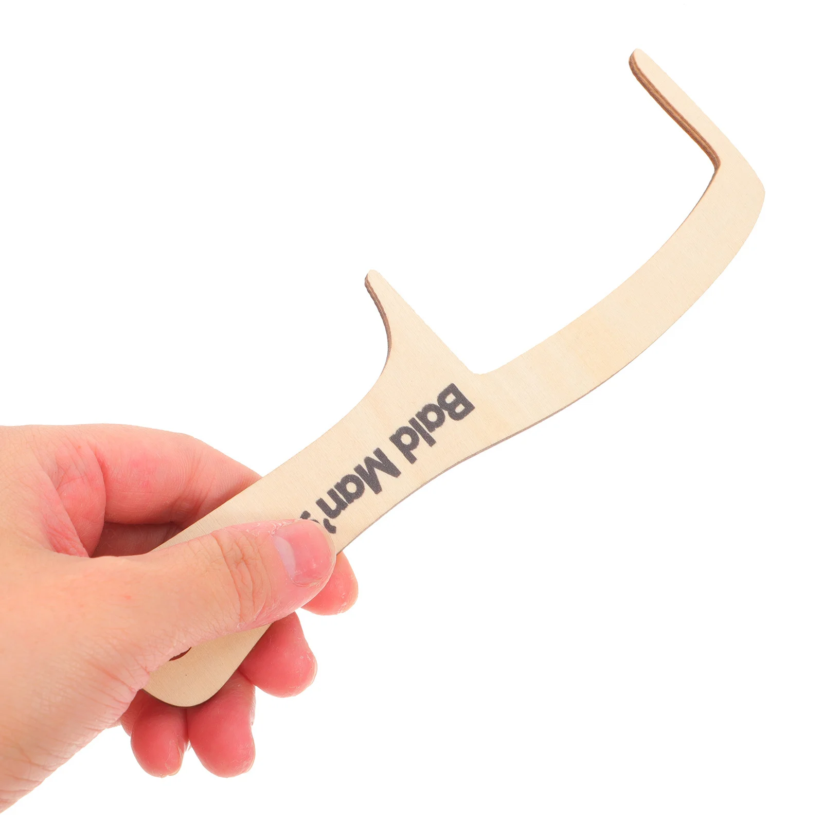 

Funny Wooden Comb for Bald Men Wide Tooth Design Grooming Beard Mustache Styling Prop Comedy Costume Accessory