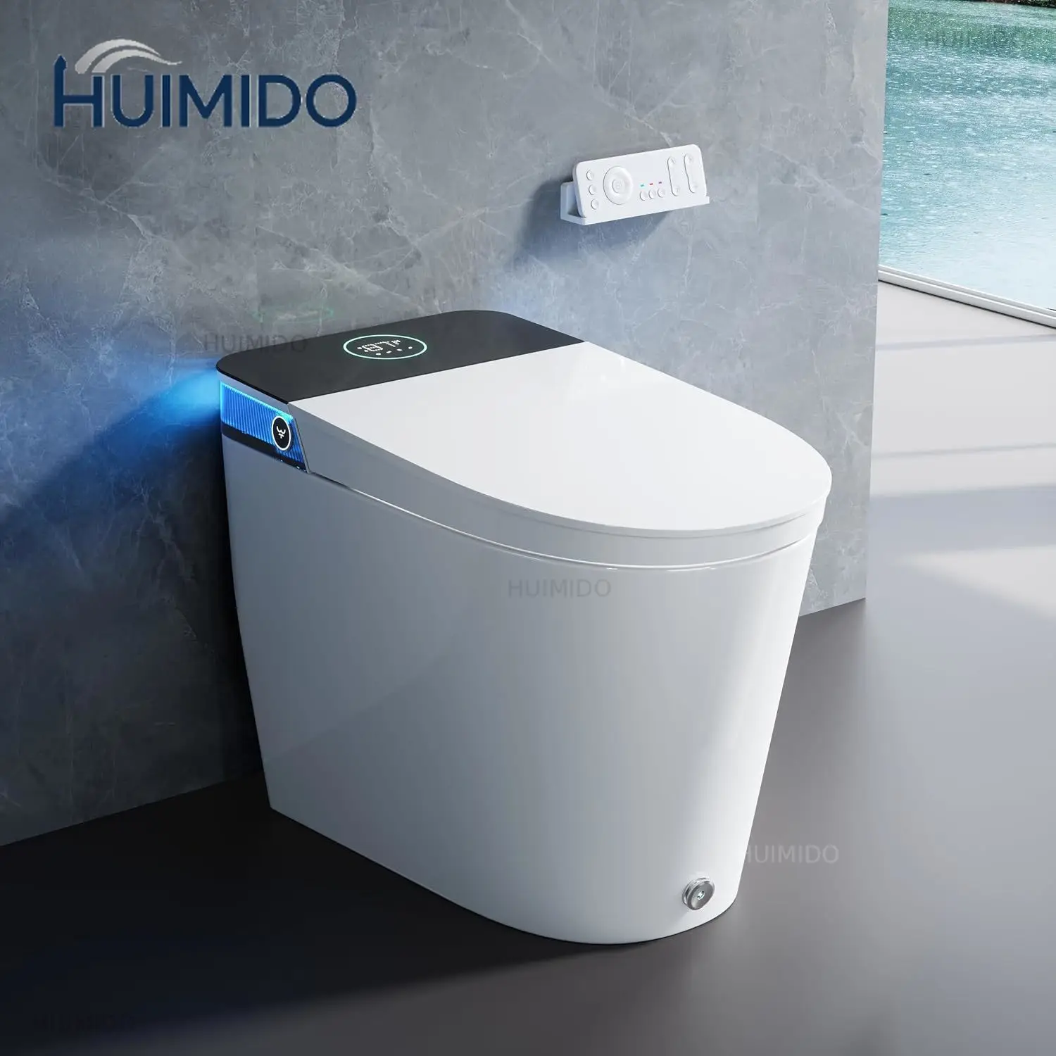 Artistic Bidet Toilet, Smart Toilet with ADA Chair Height, MAP 1000g Powerful Flush, Auto Open/Close Lid, Instant