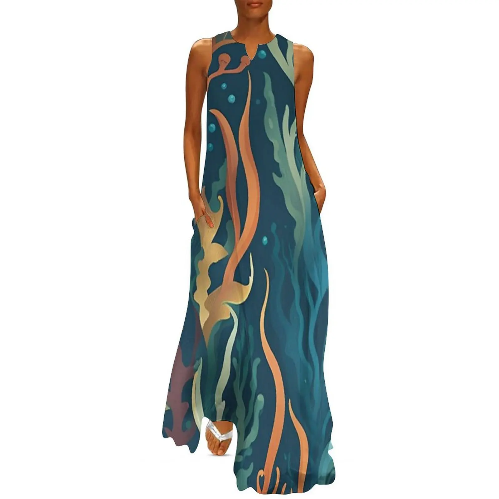 

Underwater Kelp Forests Long Dress dress women summer dress for women Cocktail of dresses wedding guest 2025