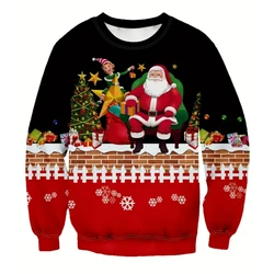 Christmas Men's Hoodies Autumn Men's Pullovers New Christmas Clothing 3D Printed Pullovers Fashion Oversized Men's Clothing