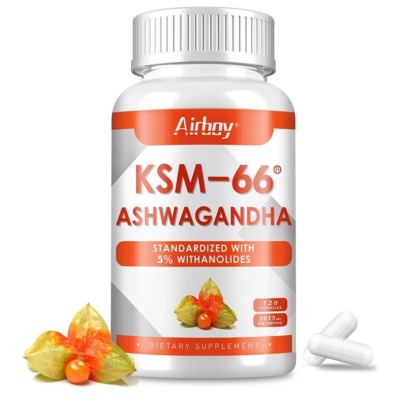 KSM-66 Ashwagandha Root Extract - Improve Natural Mood, Relieve Stress, Promote Brain Development,Promote Healthy Sleep