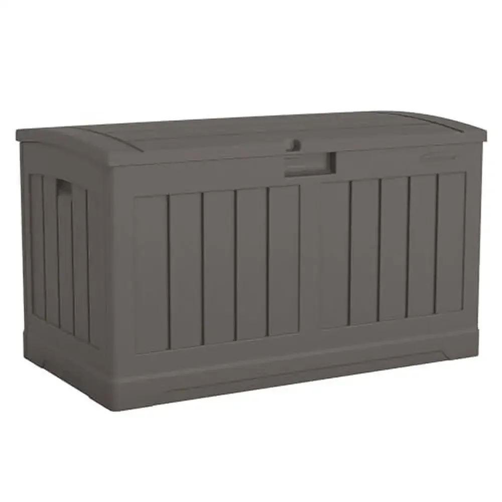 

50 Gallon Weatherproof Plastic Deck Box Outdoor Storage Container Gray