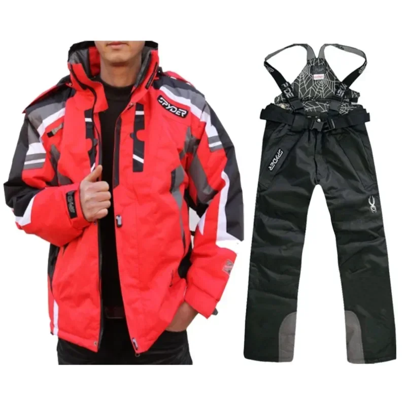 

ASpider Thicken Warm Windproof Winter Men Snowboard Set Ski Jacket and Pant Suits Male Ski Wear Waterproof Snow Skiing Suit