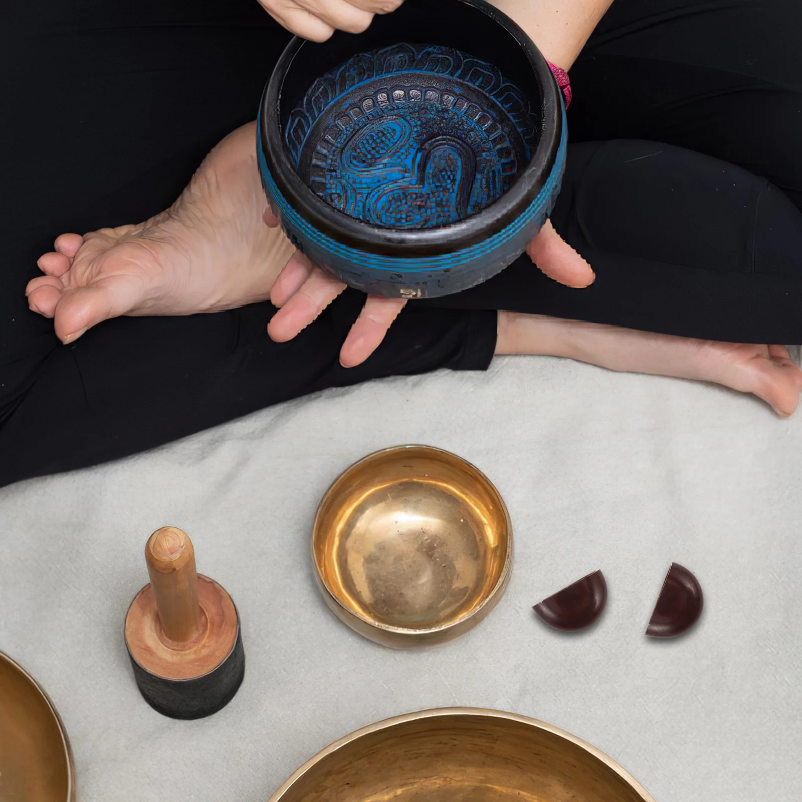 

15pcs Sound Therapy Hand Shaker Bells Natural Nutshell Diy Wind Chime Hanging Charms For Classroom Montessori Musical