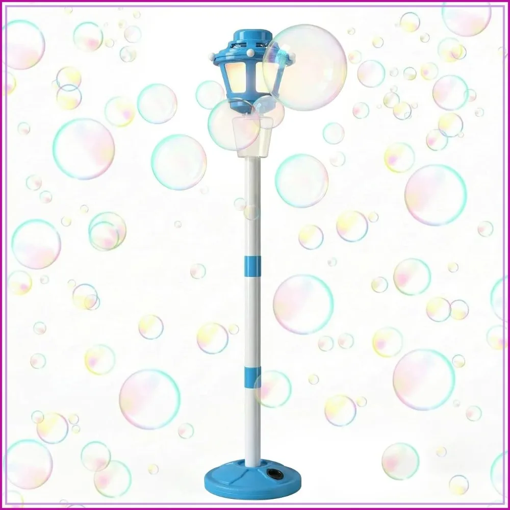 

Automatic Bubble Machine with Lights for Outdoor Parties, Battery-Powered Blower for Weddings & Birthdays