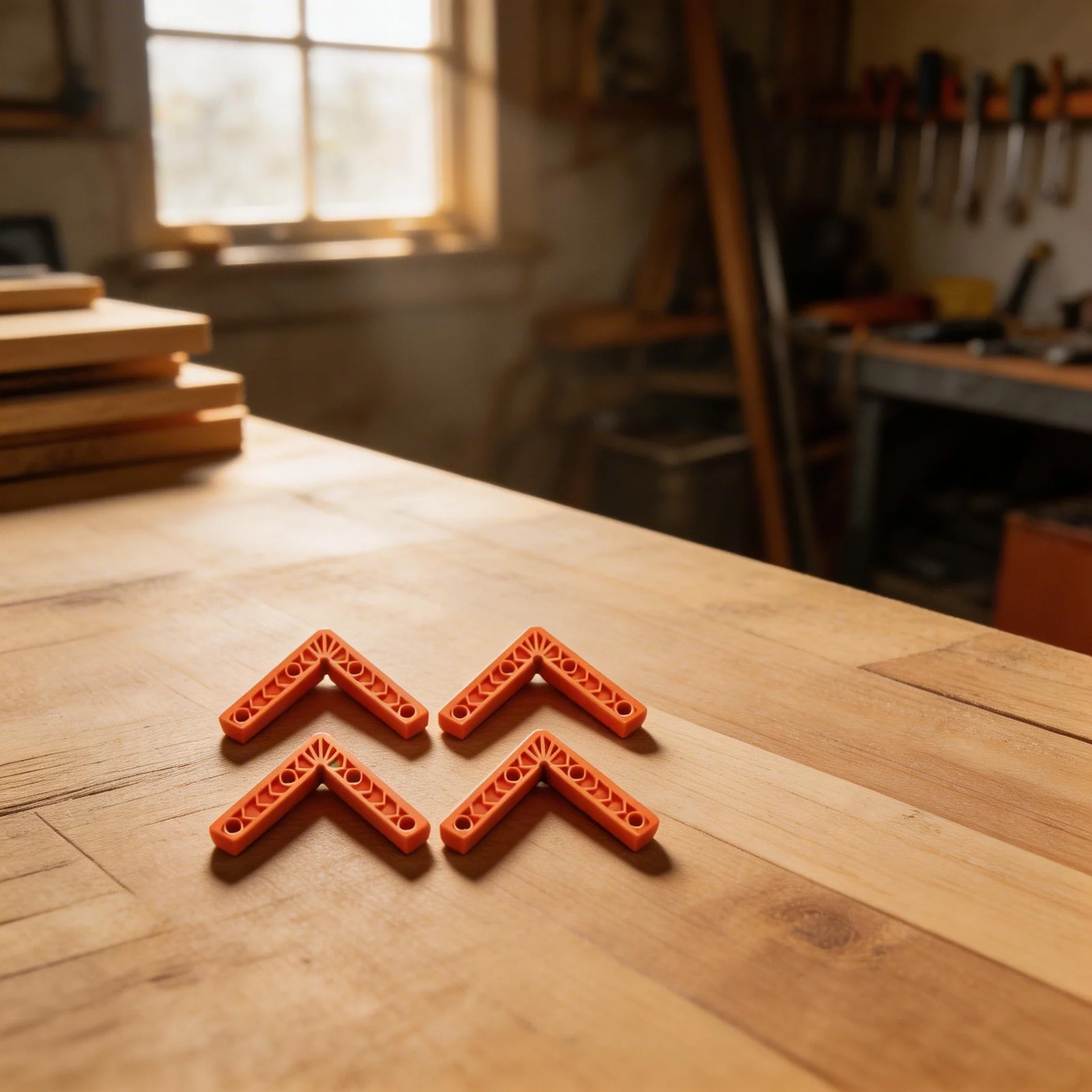 4-Pack 90 Degree Positioning Squares Aluminum Alloy Right Angle Clamps For Woodworking Carpenter DIY Projects Orange
