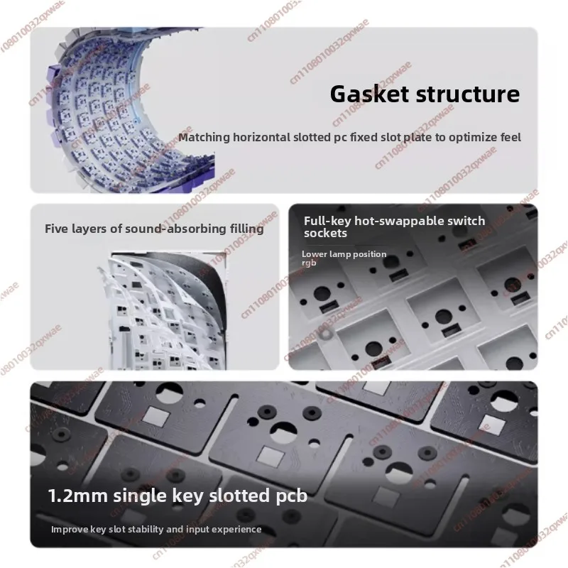 AK820 PRO Mechanical Keyboard Tri-mode/ Wired Hot Swap Gasket Structure RGB Backlit Customized Gaming keyboard Gamer Gift