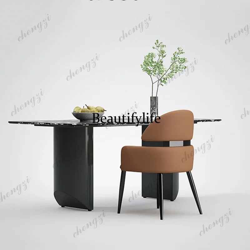 Y136  Italian Brown Faux Leather Chairs Fancy Elegant Simple Occasional Lounge Hotel Chair Modern Luxury  Home Furniture